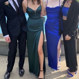 green Windsor prom dress